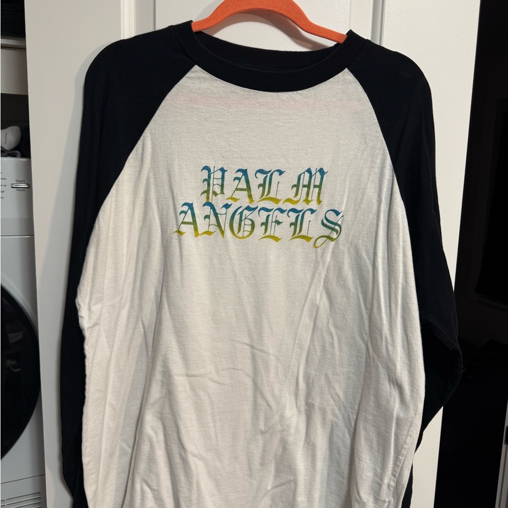 Palm Angels Black and White Long Sleeve Tee